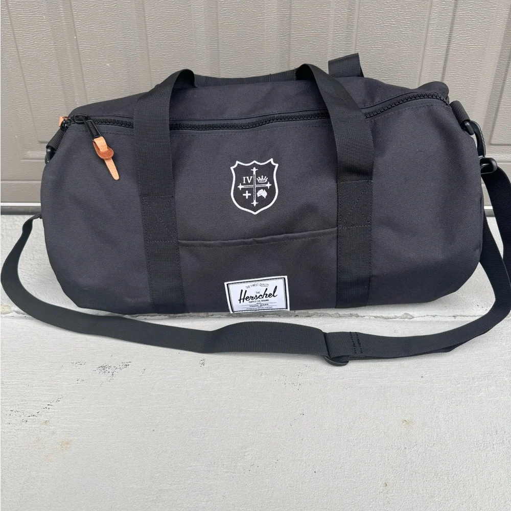 Herschel Supply Company Black Duffel Bag with Tan Accent